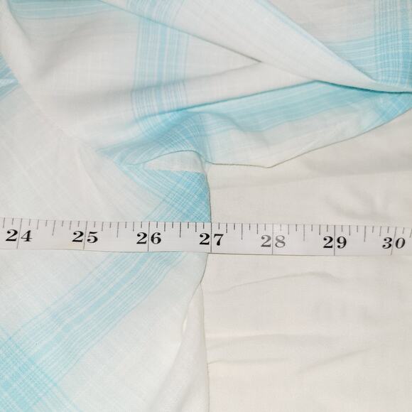 Soft Surroundings Womans 3X Teal Tunic Plaid Pastel Spring Easter Lagenlook Boho - Picture 8 of 10